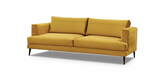 Sofa 3-osobowa miodowa na czarnych nogach welur BLUVEL68 