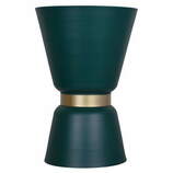 Zdjęcie do “Doniczki metalowe w kolorze zielonym na złotej podstawie 2szt.”.