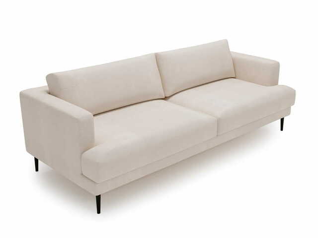 Sofa trzyosobowa Luxe 3 beżowa z metalowymi nogami
