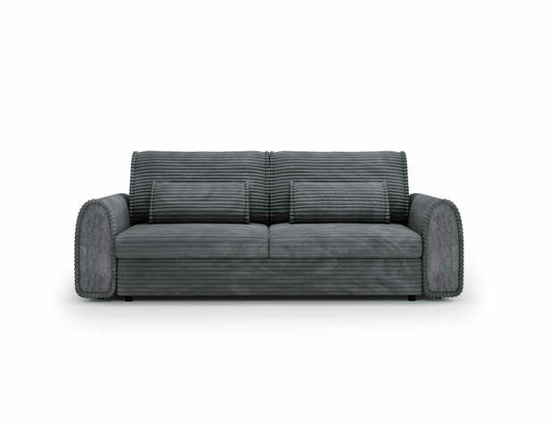 Klasyczna sofa Nella z funkcją spania szara sztruks Tilia 90