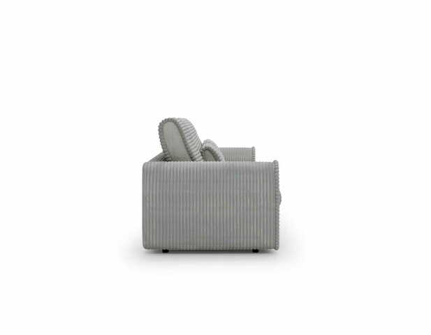 Klasyczna sofa Nella z funkcją spania jasnoszara sztruks Tilia 86