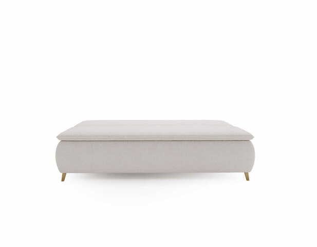 Sofa z funkcją spania Mona beżowa boucle z drewnianymi nogami