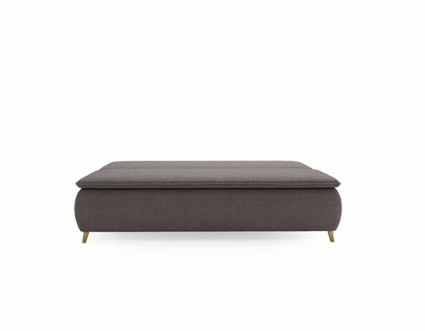 Sofa z funkcją spania Mona ciemnoszara boucle z drewnianymi nogami