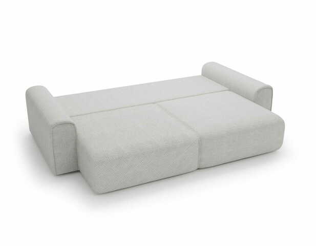 Sofa z funkcją spania i poduszkami Venus jasnoszara plecionka