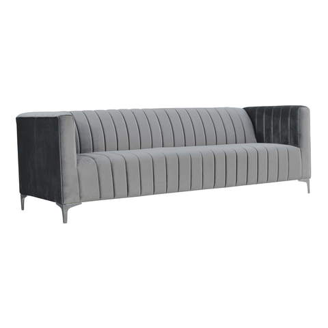 Sofa 3-osobowa na metalowych nogach szara Sofa 3-osobowa na metalowych nogach szara