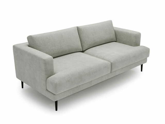 Sofa dwuosobowa Luxe 2 jasnoszara z metalowymi nogami Sofa dwuosobowa Luxe 2 jasnoszara z metalowymi nogami