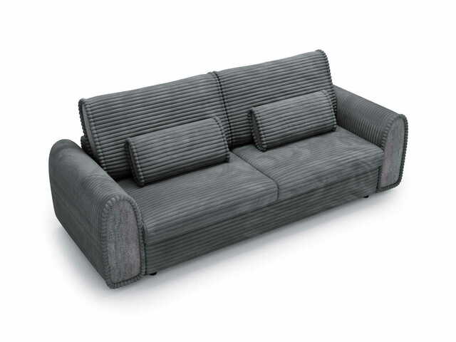 Klasyczna sofa Nella z funkcją spania szara sztruks Tilia 90 Klasyczna sofa Nella z funkcją spania szara sztruks Tilia 90