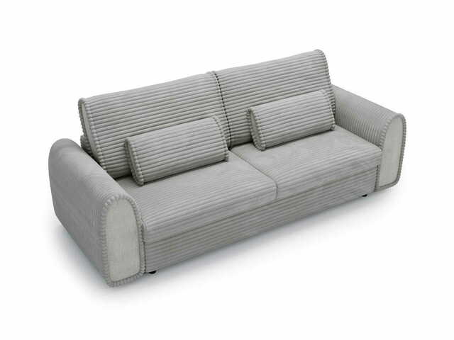 Klasyczna sofa Nella z funkcją spania jasnoszara sztruks Tilia 86 Klasyczna sofa Nella z funkcją spania jasnoszara sztruks Tilia 86