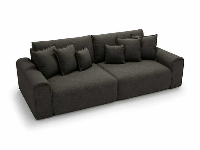 Sofa z funkcją spania i poduszkami Venus antracyt plecionka Sofa z funkcją spania i poduszkami Venus antracyt plecionka